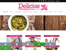 Tablet Screenshot of deliciasprehispanicas.com